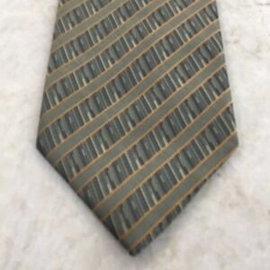 UNTIE PAOLUO MEN'S NECKTIE, GREEN AND GOLD